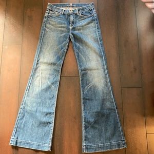 7 for All Mankind Flare Jeans, Size 28